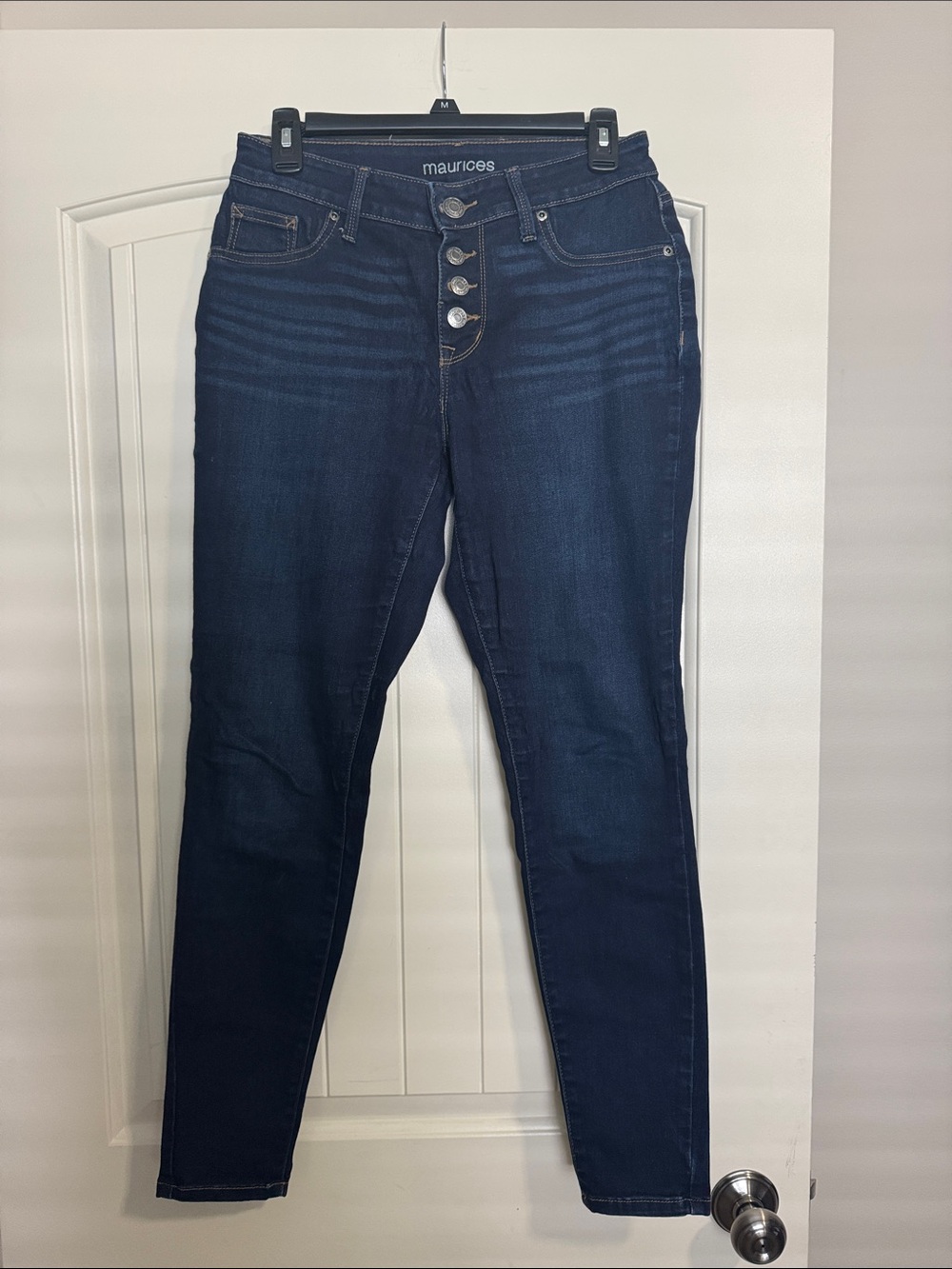 Maurices Indigo Button-Fly Skinny Jeans